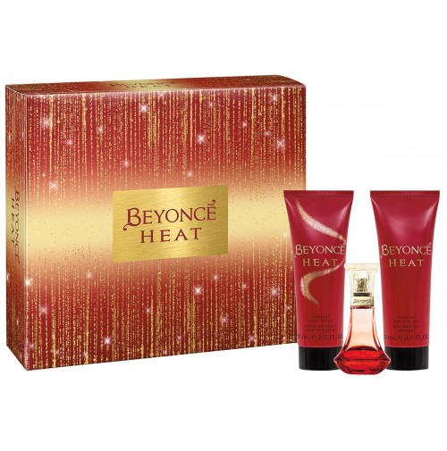 BEYONCE HEAT 30ML GIFT SET 3PC FOR WOMEN EDP SPRAY BY BEYONCE - RARE TO FIND
